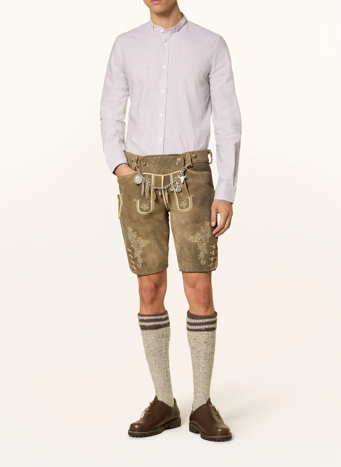 Trachtenhemd LENZ Slim Fit mit Stehkragen