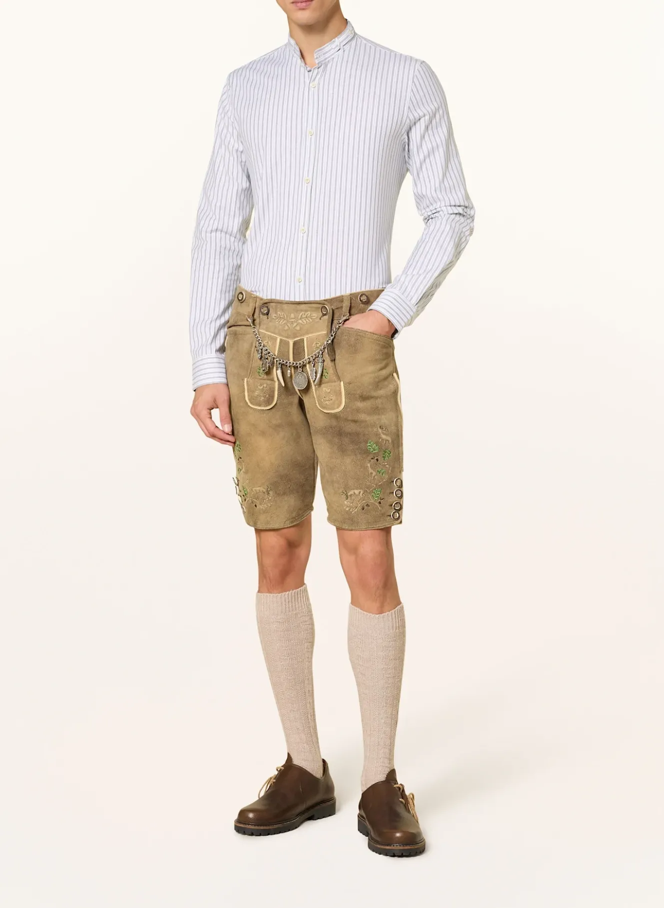 Trachtenhemd LENZ Slim Fit mit Stehkragen