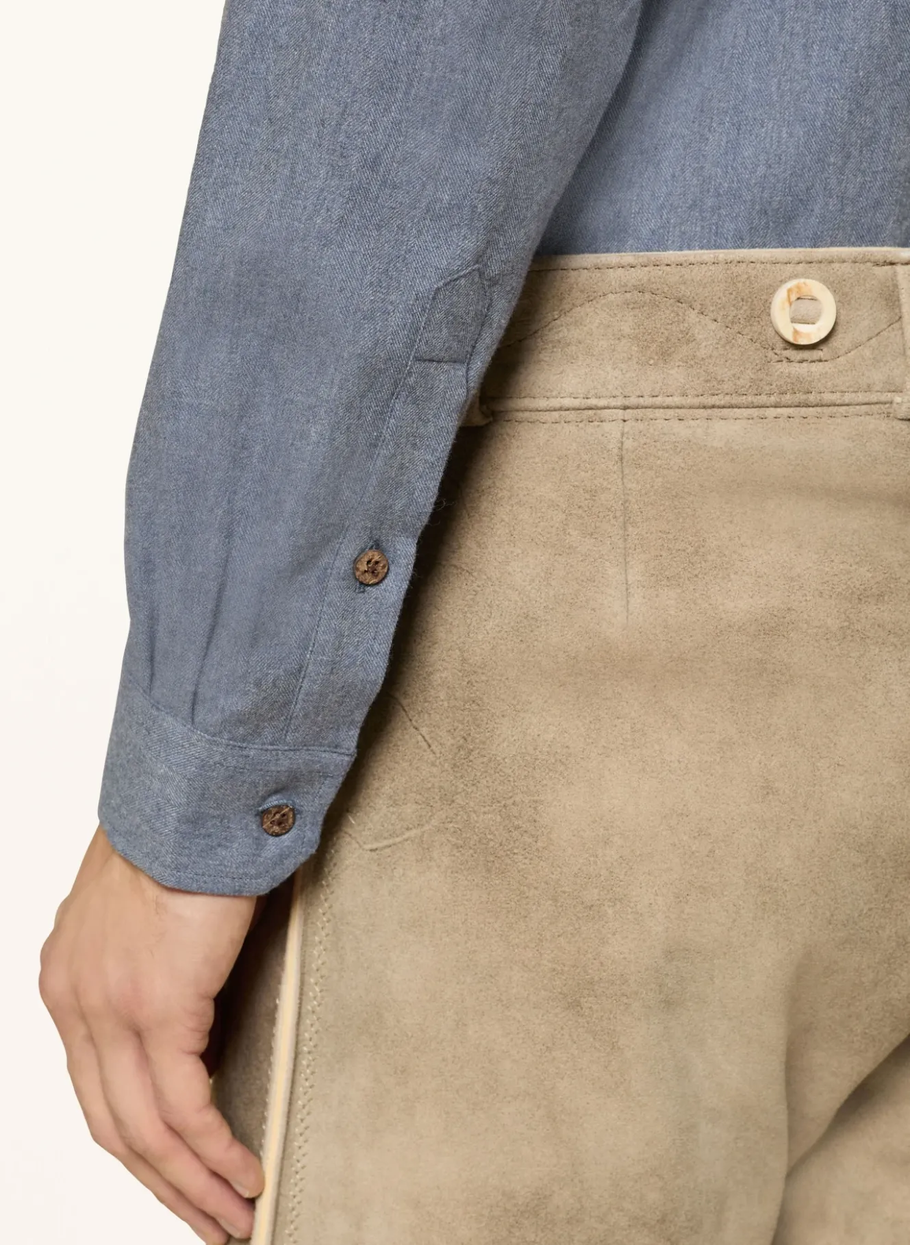 Trachtenhemd Tailored Fit mit Stehkragen