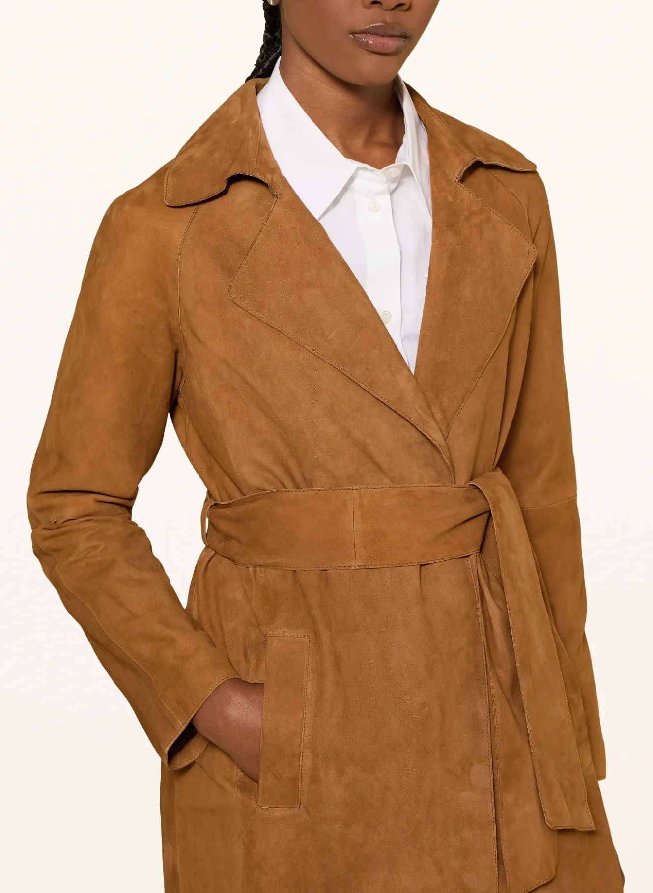 Trenchcoat aus Leder