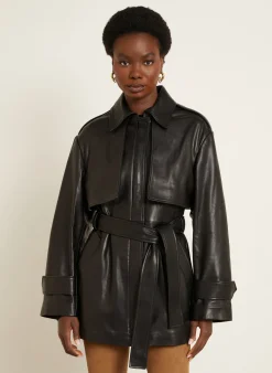 Trench-Jacke PRIYA aus Leder