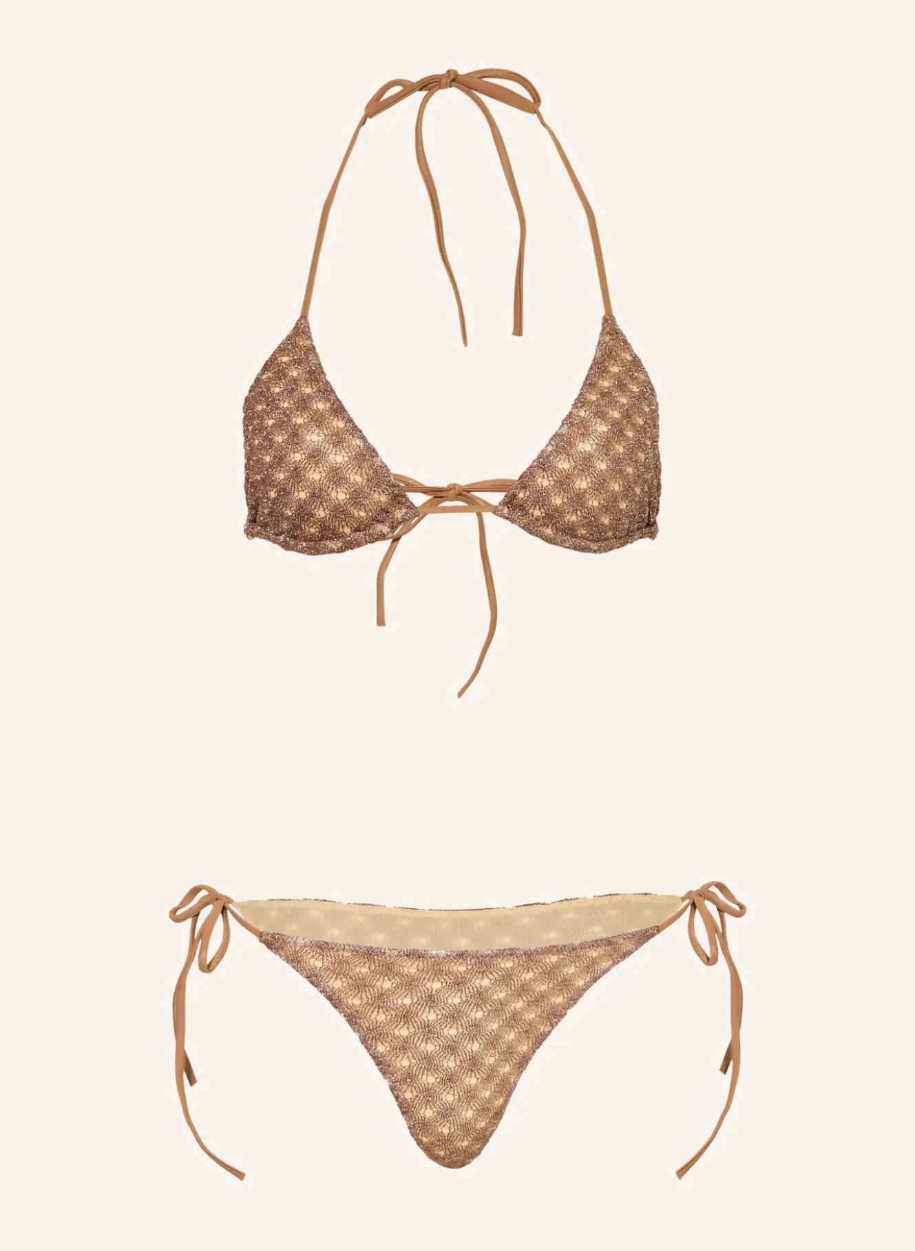 Triangel-Bikini mit Glitzergarn