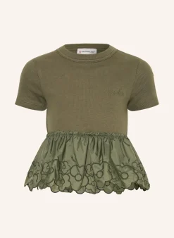 T-Shirt im Materialmix