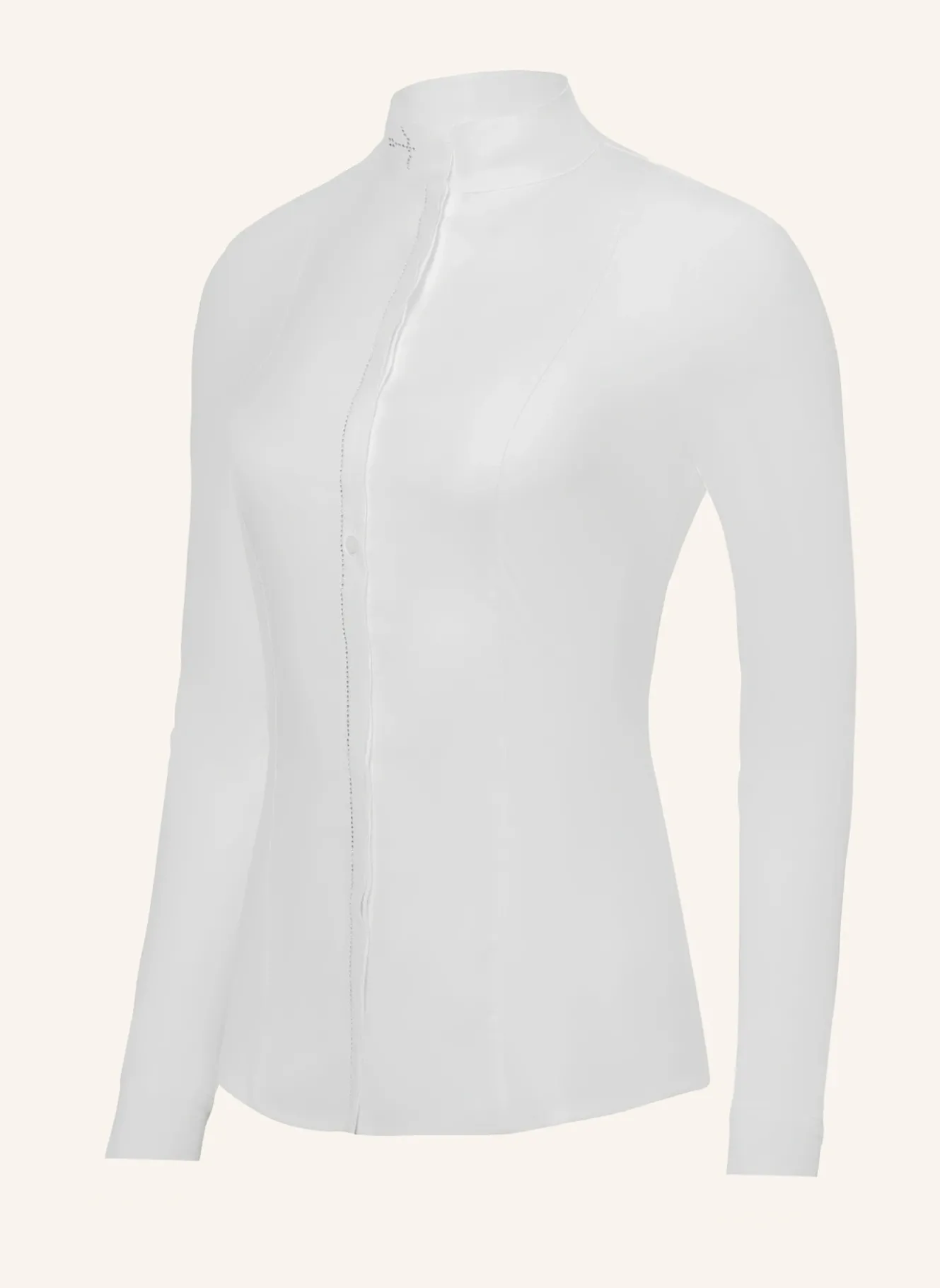 Turnierbluse JANNE WHITE CRYSTAL SILVER