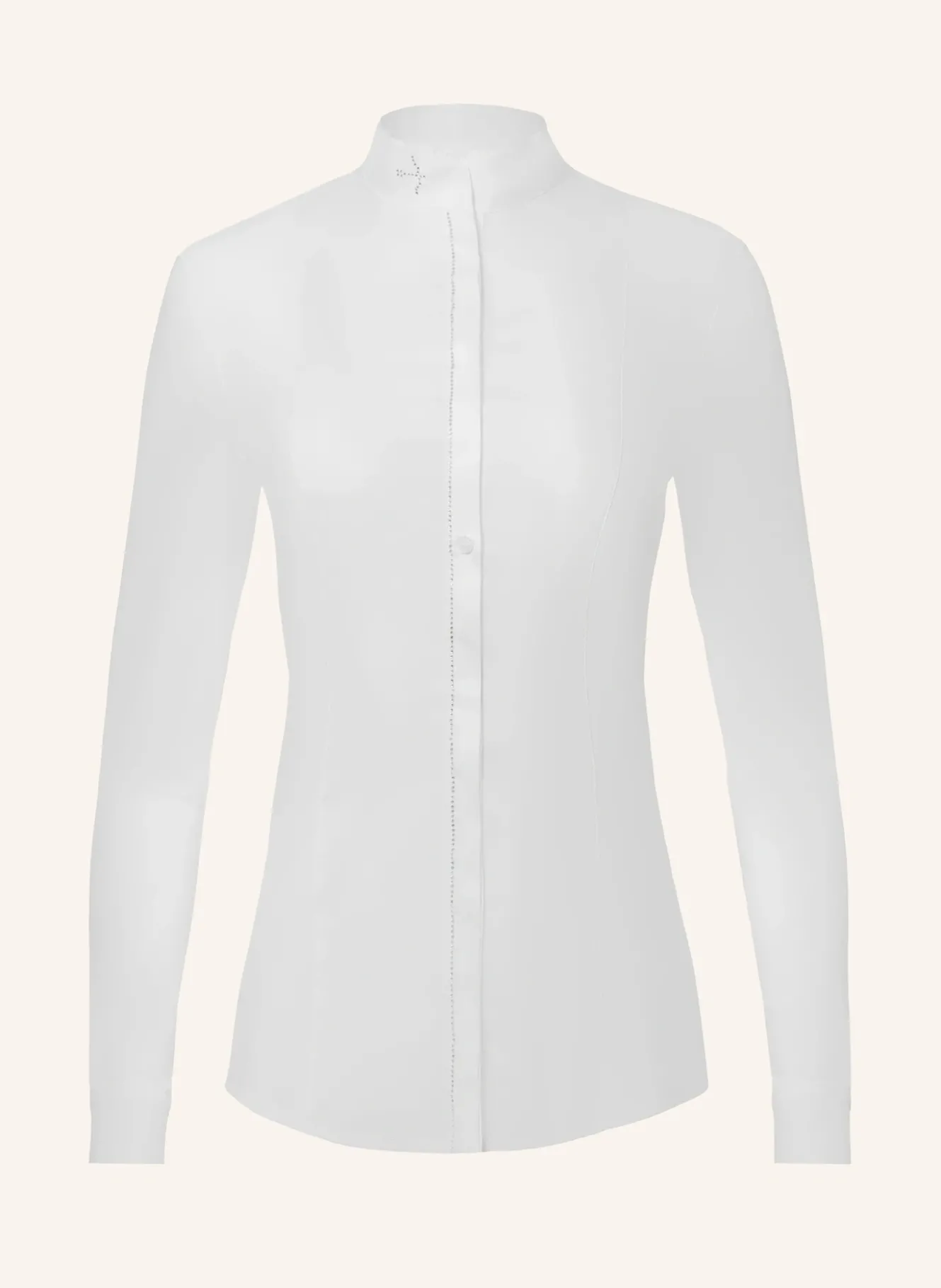 Turnierbluse JANNE WHITE CRYSTAL SILVER
