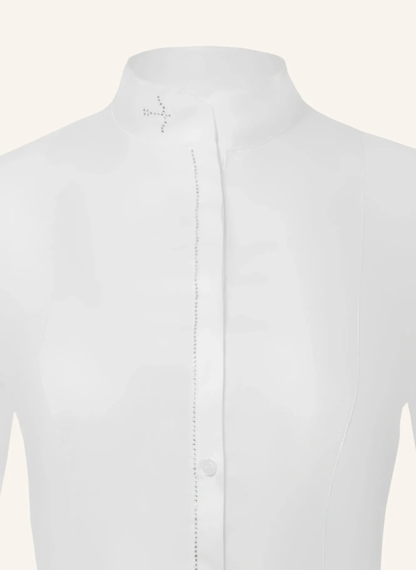 Turnierbluse JANNE WHITE CRYSTAL SILVER