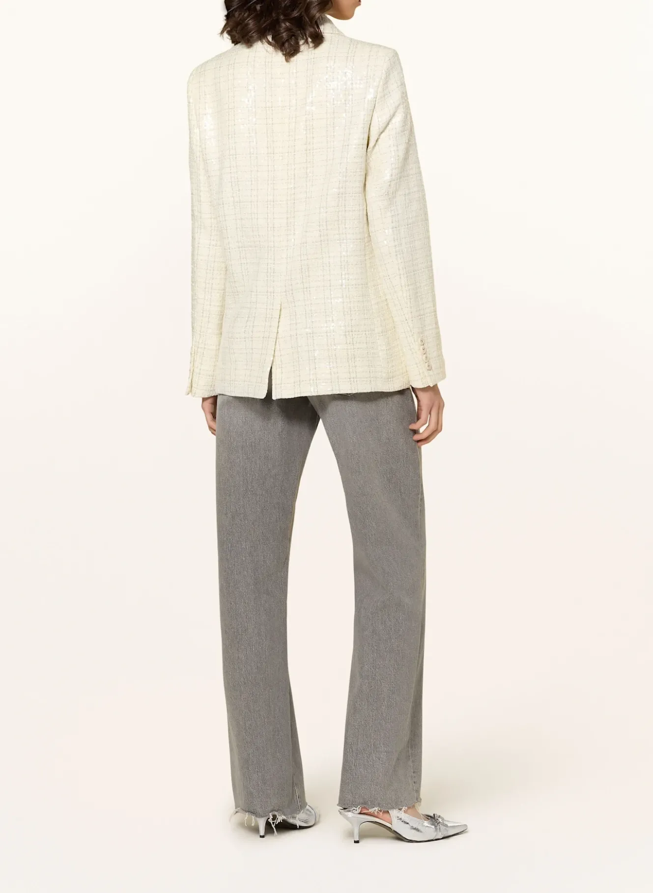 Tweed-Blazer mit Pailletten