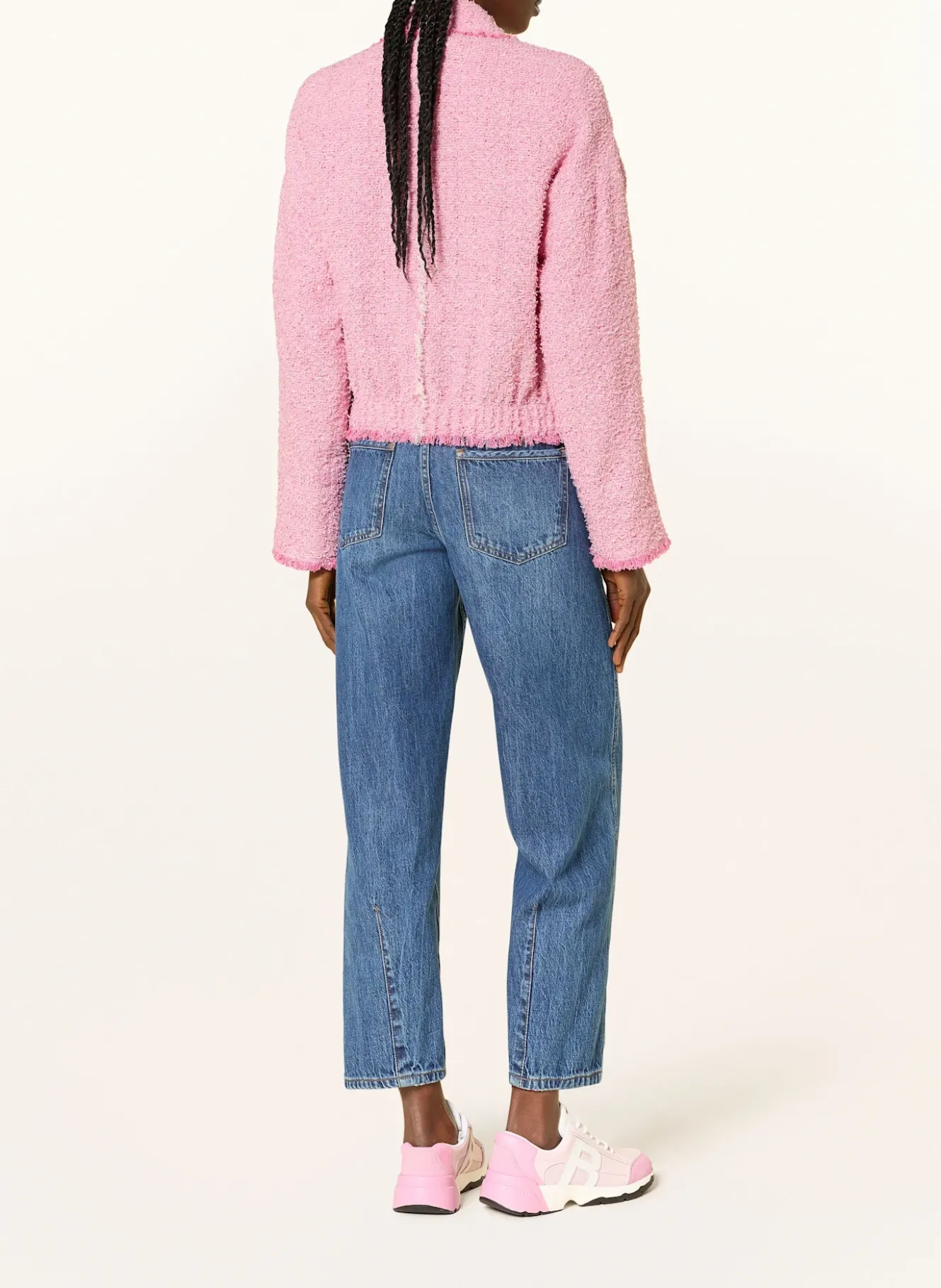 Tweed-Blouson mit Glitzergarn