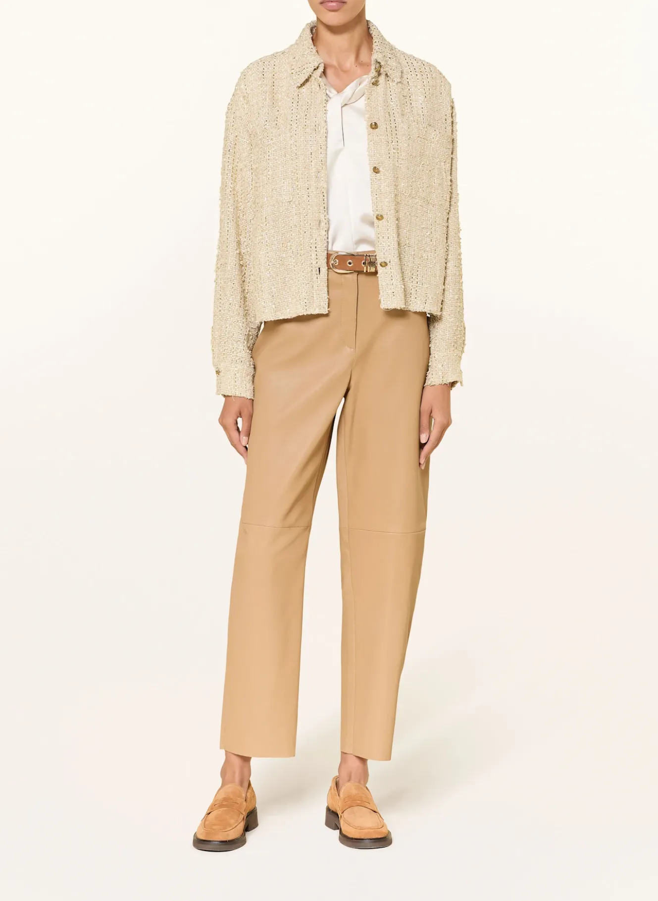 Tweed-Jacke mit Glitzergarn