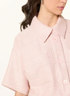 Tweed-Jacke mit Pailletten und Glitzergarn