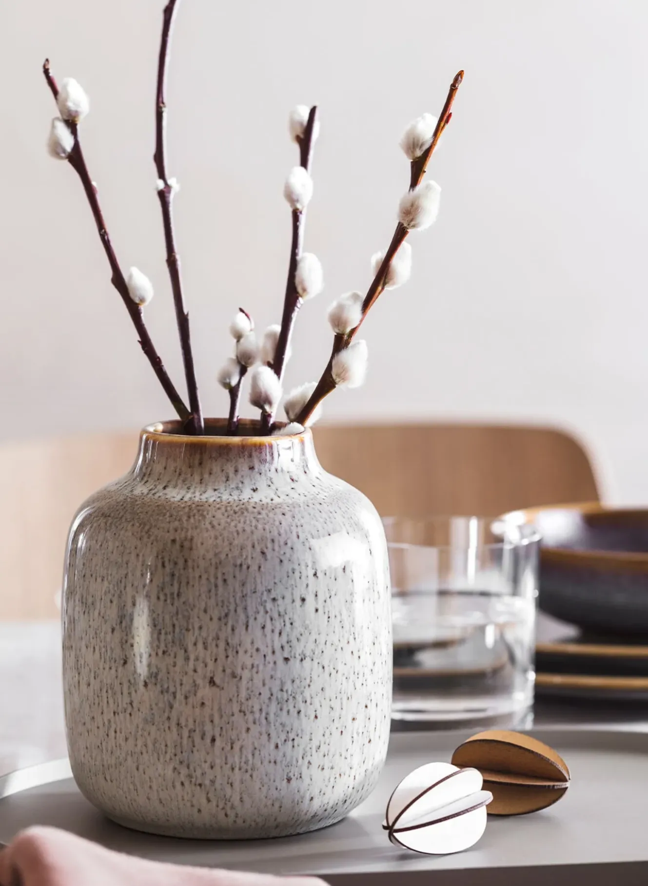 Vase Nek beige klein LAVE HOME