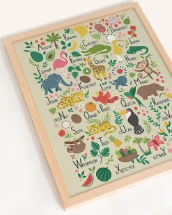 Wandbild ALPHABET mit Rahmen
