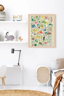 Wandbild ALPHABET mit Rahmen