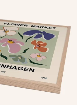 Wandbild BLUMENMARKT mit Rahmen