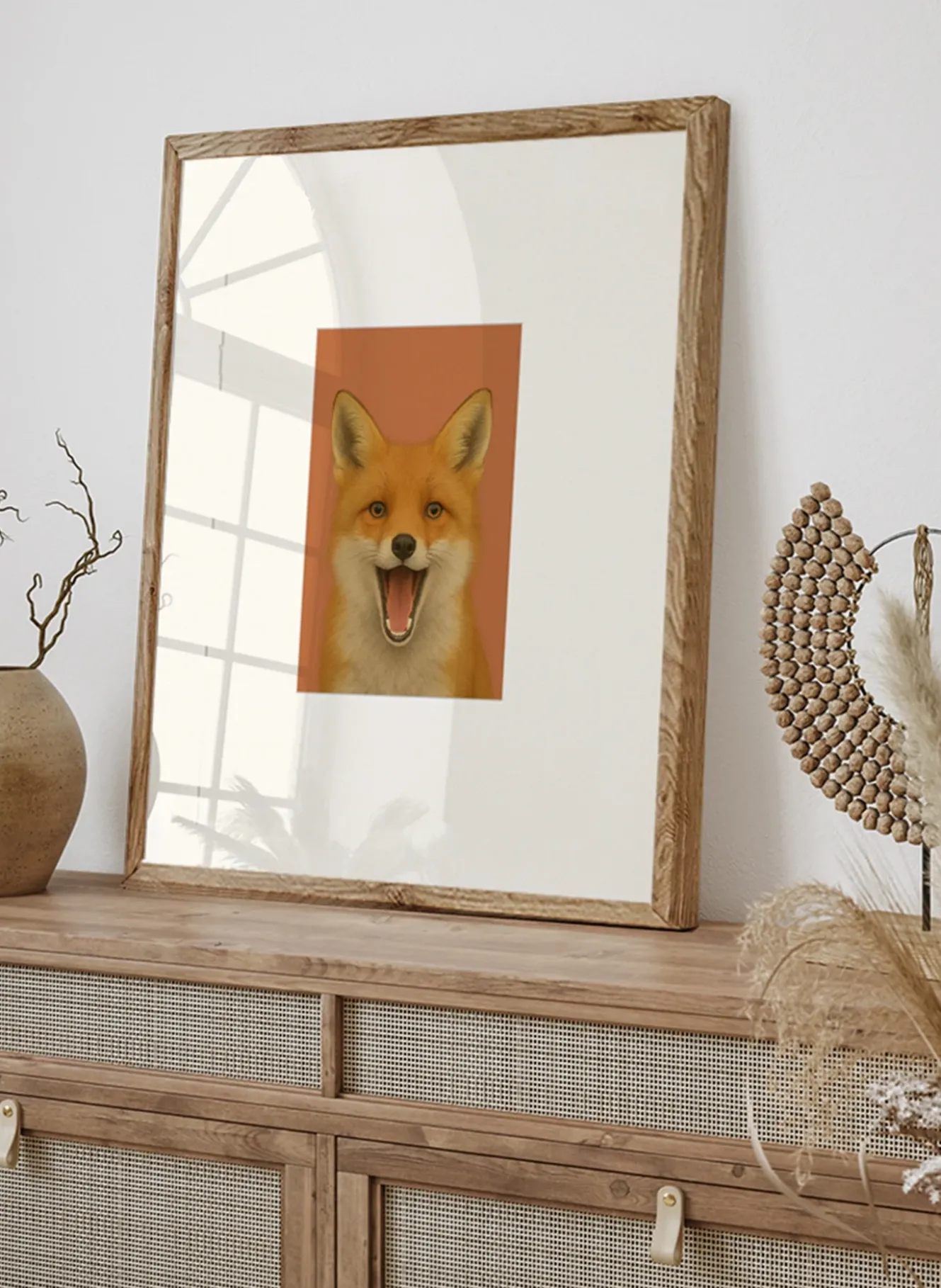 Wandbild DER FUCHS mit Rahmen