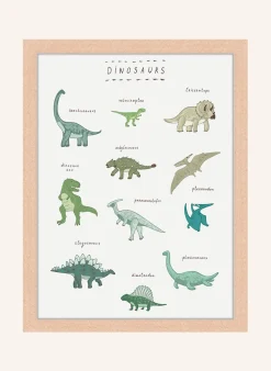 Wandbild DINOSAURIER mit Rahmen