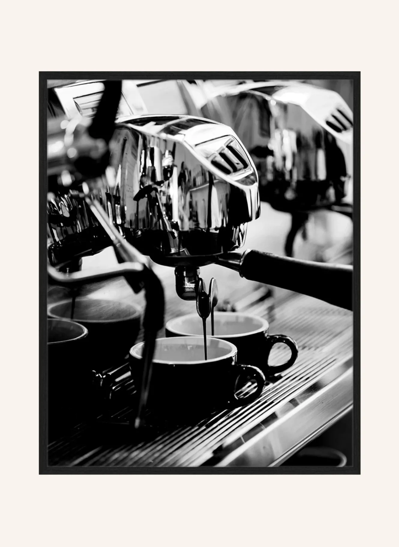 Wandbild FRISCHER KAFFEE mit Rahmen
