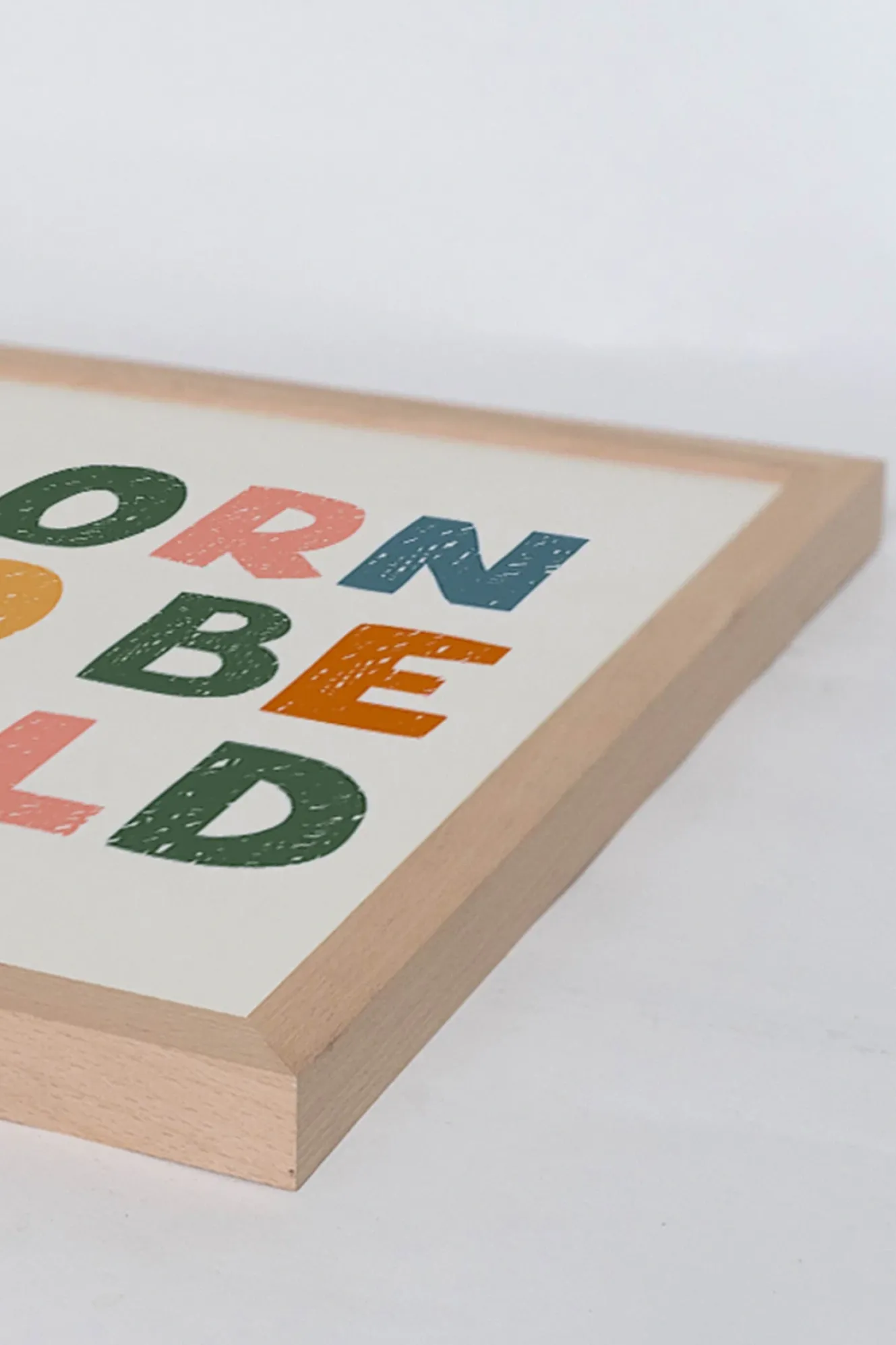 Wandbild GEBOREN, UM WILD ZU SEIN mit Rahmen