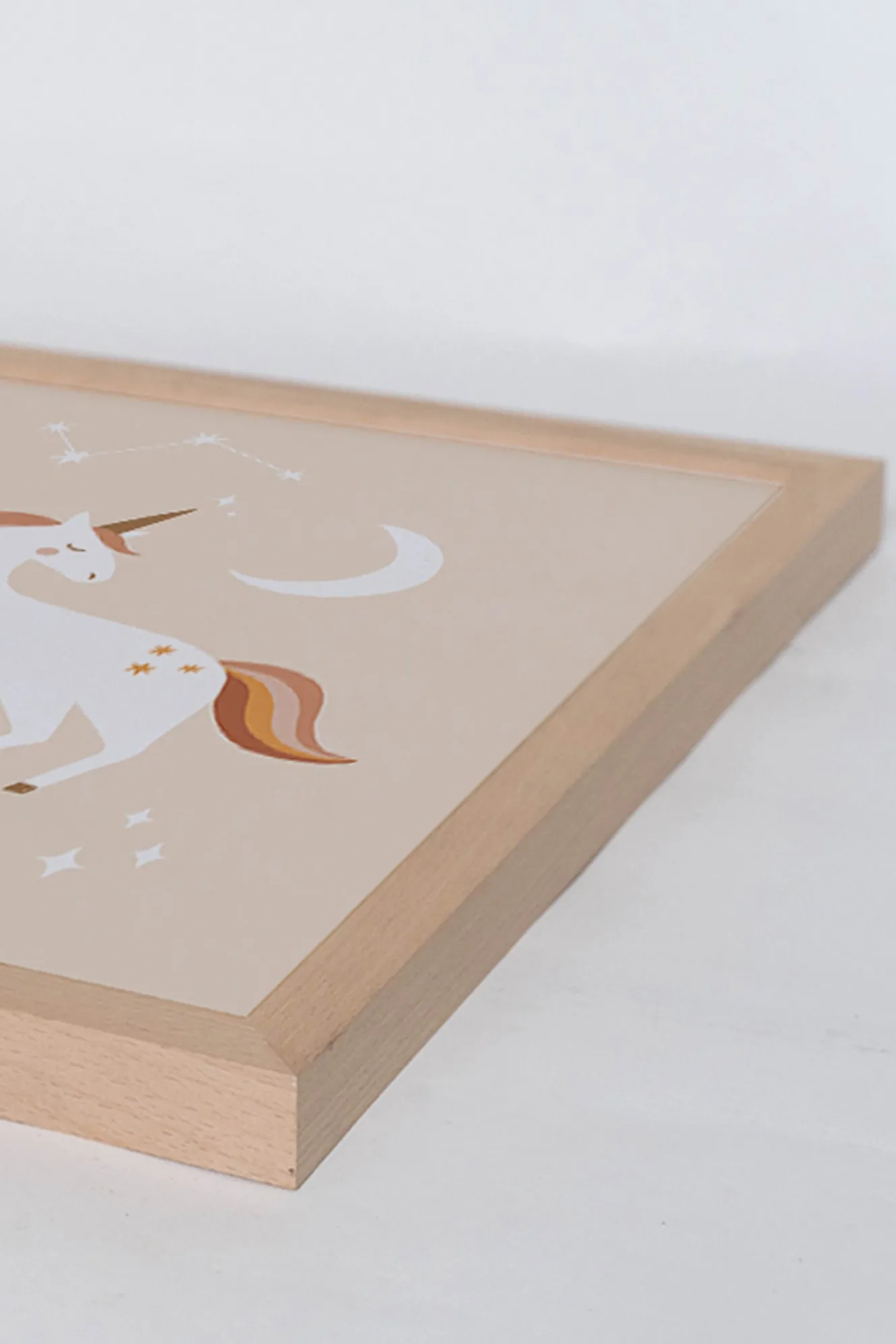 Wandbild ICH LIEBE EINHÖRNER mit Rahmen