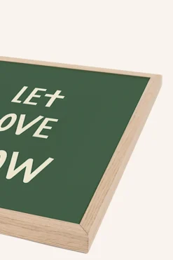 Wandbild LET LOVE GROW mit Rahmen