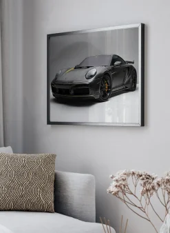Wandbild PORSCHE 911 TURBO S 995 mit Rahmen