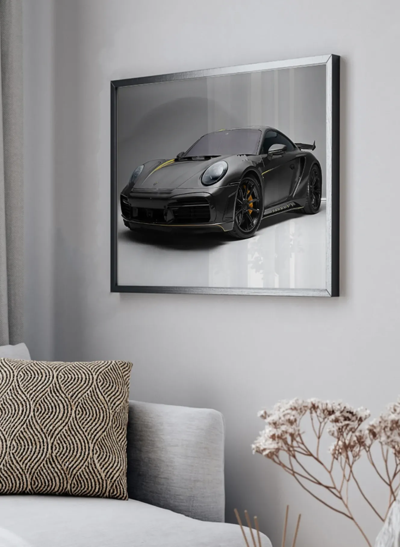 Wandbild PORSCHE 911 TURBO S 995 mit Rahmen