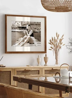 Wandbild SOPHIA LOREN IN VENEDIG mit Rahmen