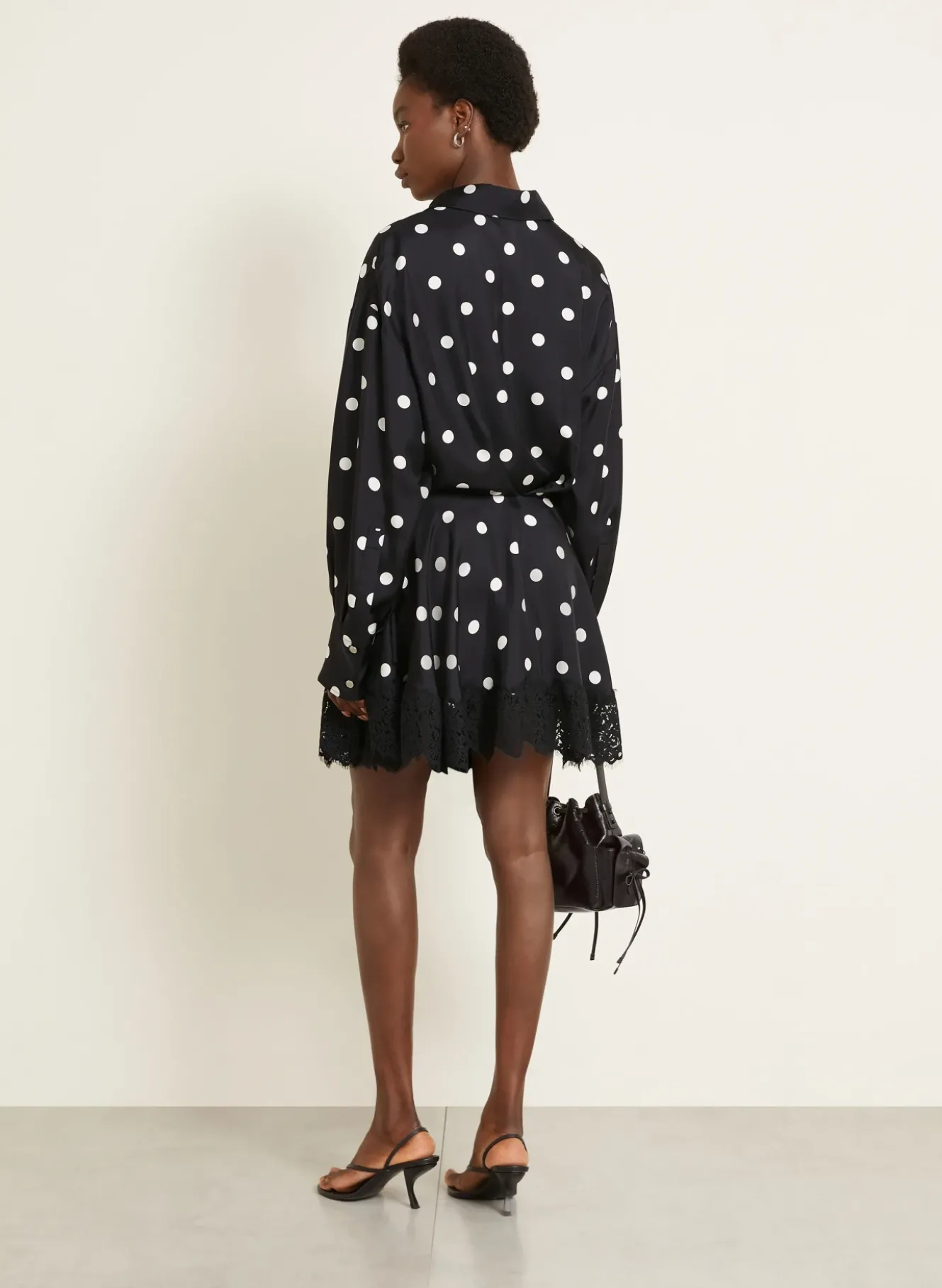 Wickelkleid BOSSO aus Seide mit Spitze