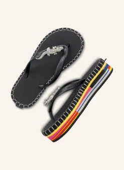 Zehentrenner CROCODILE COLORFUL BLACK